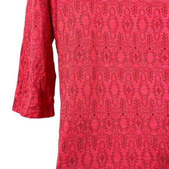 Toad & Co Womens Organic Cotton Stretch Knit Print Pockets Top Shirt sz S - Picture 14 of 16